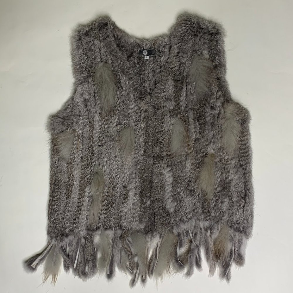 Knit fur vest